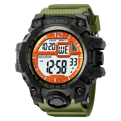 Rugged Digital Sports Watch for Men with Dual Time Display and Outdoor Adventure Style