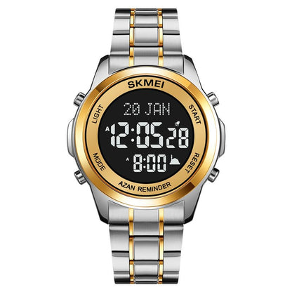 Digital Watch with Stainless Steel Strap for men