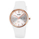 Analog Watch for Women with White Silicone Strap and Round Dial for Casual & Formal Wear