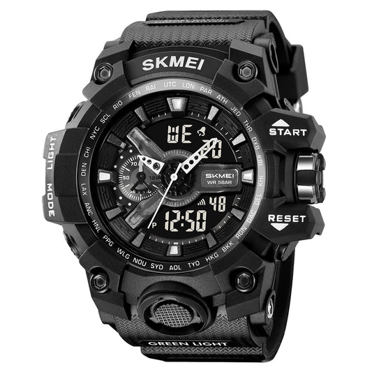 Rugged Dual Display Sports Watch for Outdoor Adventures for men