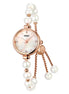 Analog Watch for Women with White Metal Strap and Round Dial for Casual & Formal Wear