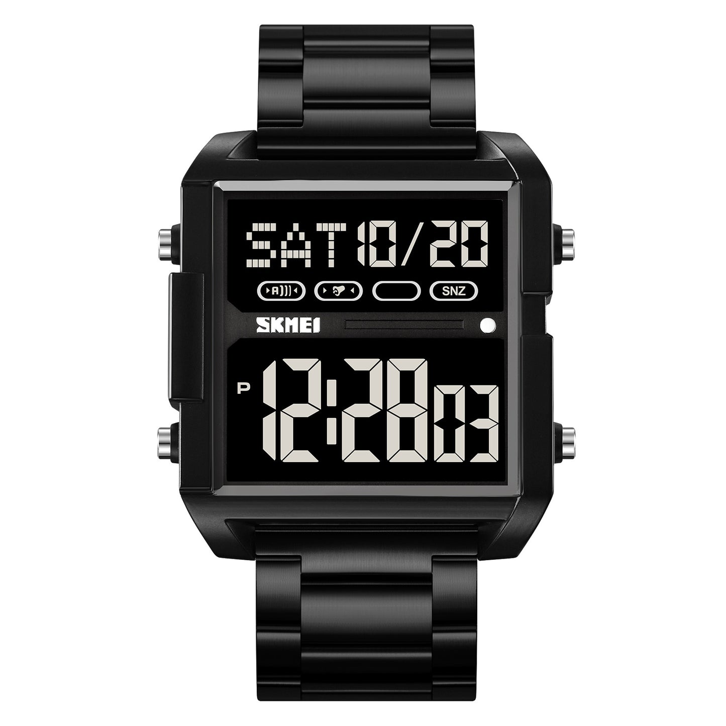 Skmei Digital Dial Stainless Steel Strap Watch for Men - 2299