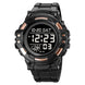 Digital Watch for Men with Black Polyurethane Strap and Round Dial for Casual & Formal Wear