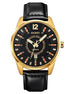 Analog Watch for Men with Black Leather Strap and Round Dial for Casual & Formal Wear