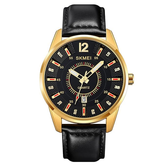 Premium Analog Watch for Men with Elegant Designer Dial and Classic Leather Strap