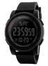 Digital Watch for Men with Black Silicone Strap and Round Dial for Casual & Formal Wear