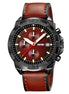 Analog Watch for Men with Brown Leather Strap and Round Dial for Casual & Formal Wear