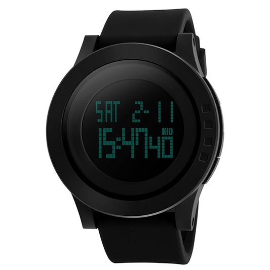 Stylish Digital Sports Watch for Men with Round Dial and Comfortable Silicone Strap