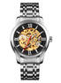 Automatic Watch for Men with Silver Stainless Steel Strap and Round Dial for Casual & Formal Wear