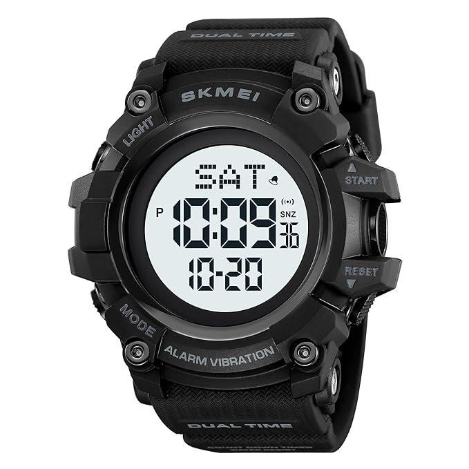 Outdoor Digital Sports Watch with Vibration Alert for men
