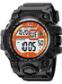 Digital Watch for Men with Black Silicone Strap and Round Dial for Casual & Formal Wear