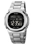 Digital Watch for Men with Silver Metal Strap and Round Dial for Casual & Formal Wear