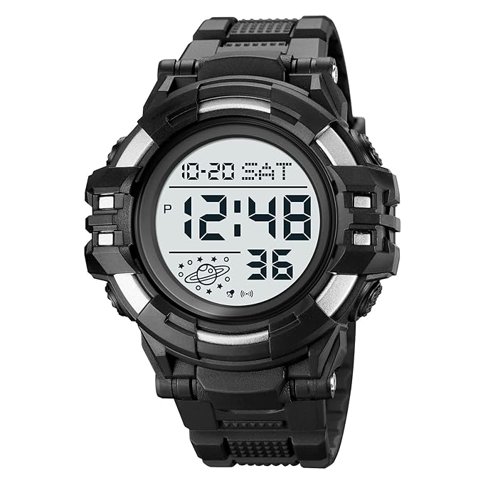 Rugged Digital Sports Watch for Men with Outdoor Style and Multi Function Display