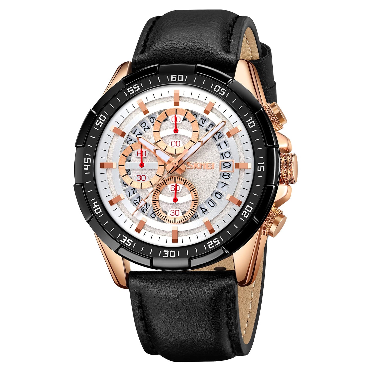 Luxury Analog Watch for Men with Designer Dial and Premium Leather Strap
