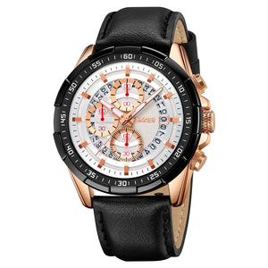 Luxury Analog Watch for Men with Designer Dial and Premium Leather Strap