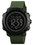 Digital Watch for Kids with Army Green Silicone Strap and Round Dial for Casual & Formal Wear