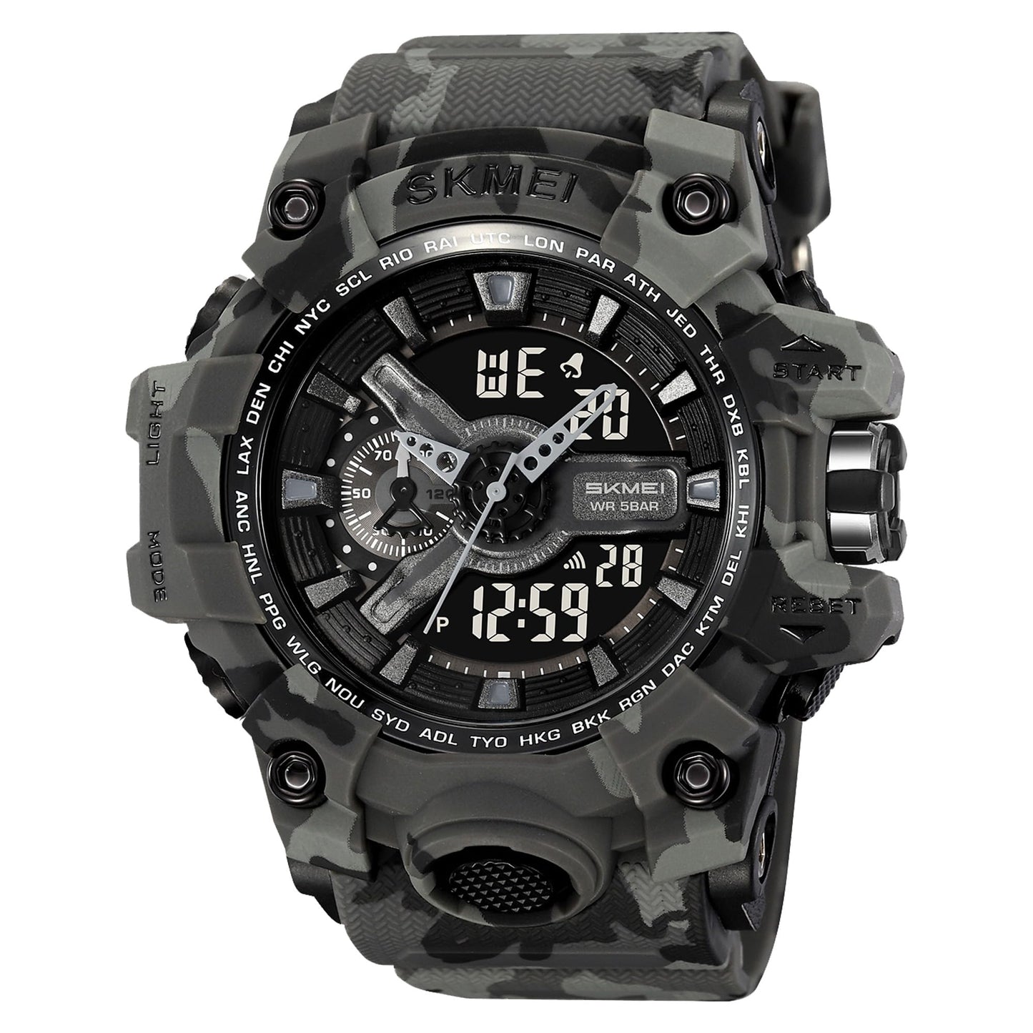 Rugged Dual Display Sports Watch for Outdoor Adventures for men