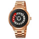 Rolling Watch for Men with Rose Gold Stainless Steel Strap and Round Dial for Casual & Formal Wear