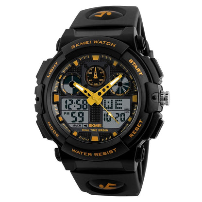 Premium Analog Digital Sports Watch for Men with Dual Display Alarm LED Light and Durable Strap