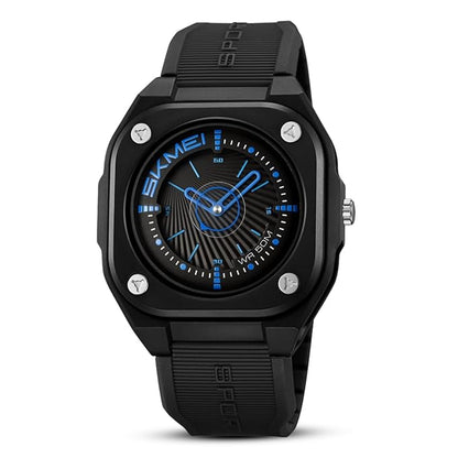 Minimalist Analog Wrist Watch with Textured Strap for men