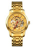 Automatic Watch for Men with Gold Stainless Steel Strap and Round Dial for Casual & Formal Wear