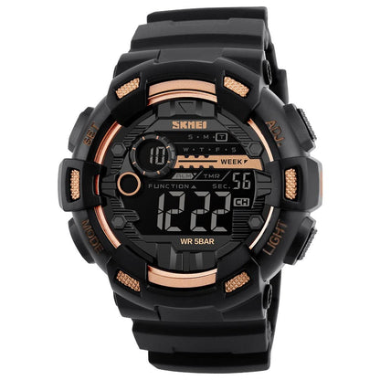 Digital Sports Watch for Men with Alarm Week Display LED Light and Durable Strap