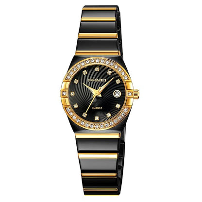 Elegant Crystal Accent Analog Watch for Women