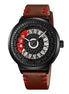 Rolling Watch for Men with Brown Leather Strap and Round Dial for Casual & Formal Wear
