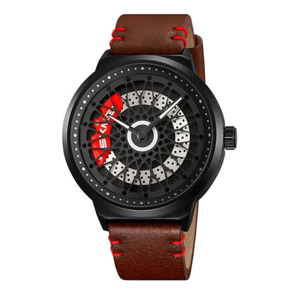 Premium Skeleton Dial Watch for Men – Leather Strap, Designer Mechanical Style Wrist Watch for Casual & Formal Wear