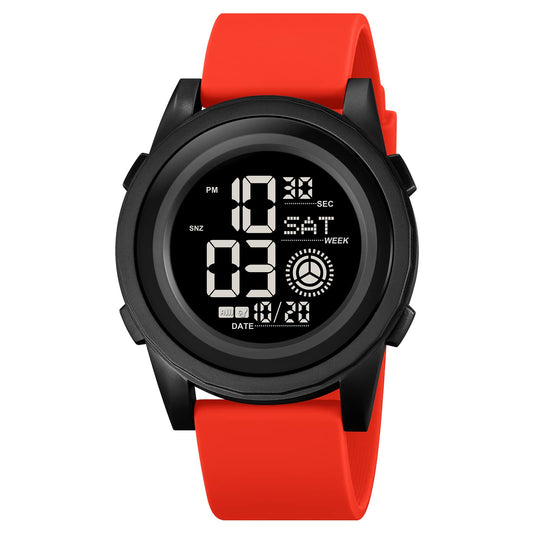 Rugged Digital Sports Wristwatch with Flexible Strap for men