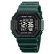 Digital Watch for Men with Dark Green Polyurethane Strap and Round Dial for Casual & Formal Wear