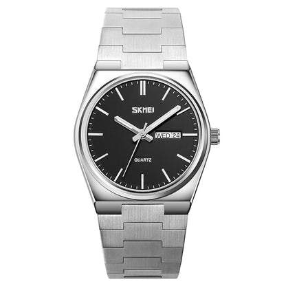 Men's Analog Quartz Stainless Steel Watch All-in-one Fashion, Water Resistant, Supply Calendar Week