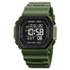 Digital Watch for Men with Army Green Silicone Strap and Round Dial for Casual & Formal Wear