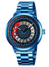 Rolling Watch for Men with Blue Stainless Steel Strap and Round Dial for Casual & Formal Wear