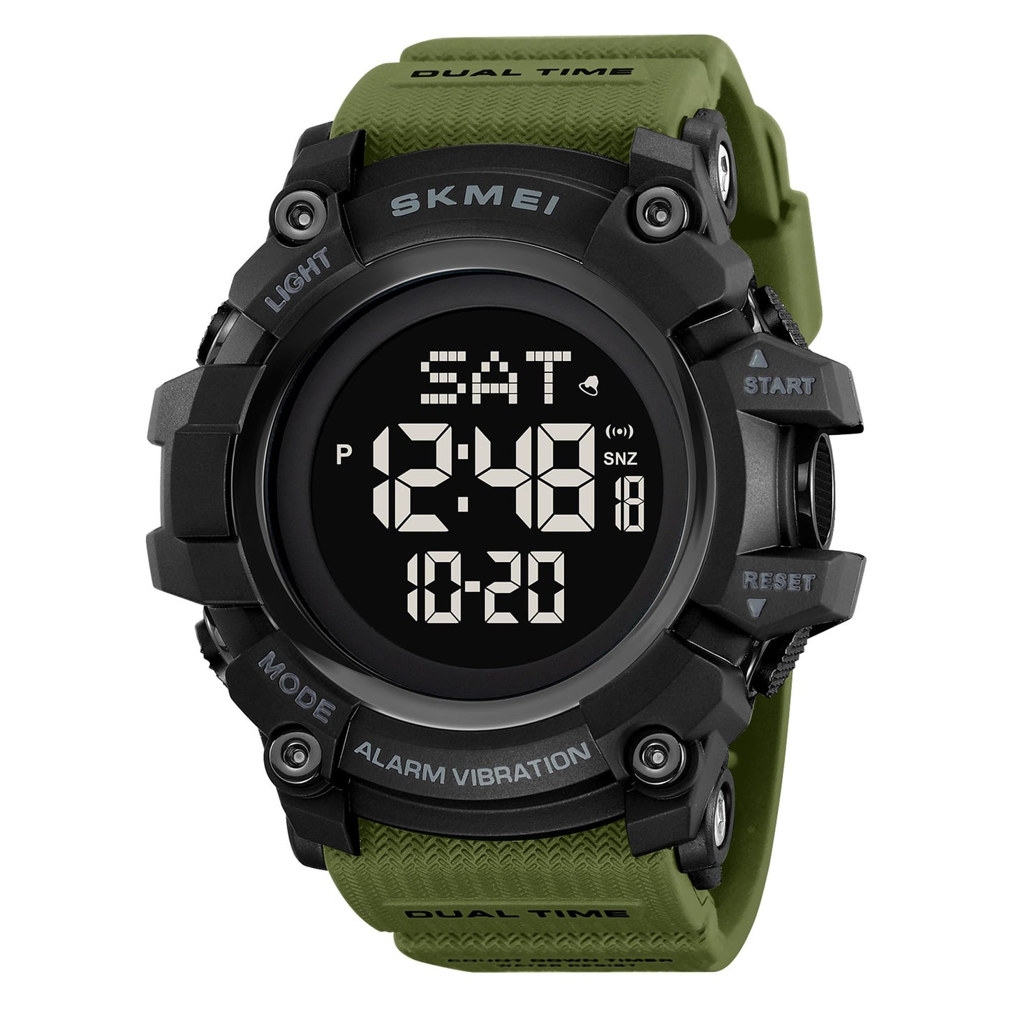 Outdoor Digital Sports Watch with Vibration Alert for men