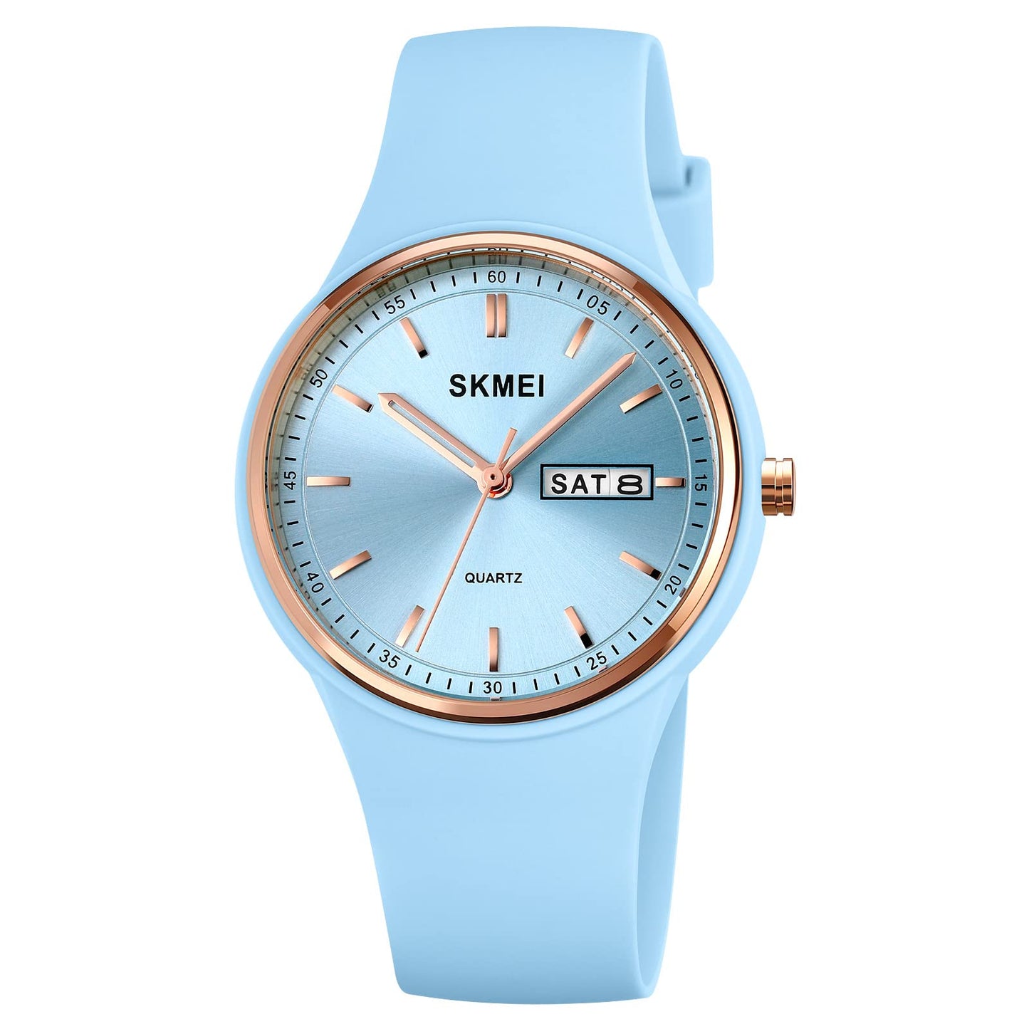 Premium Minimalist Quartz Timepiece for Women with Integrated Strap and Calendar Window