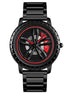 Rolling Watch for Men with Black Metal Strap and Round Dial for Casual & Formal Wear
