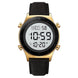 Digital Watch for Men with Black Leather Strap and Round Dial for Casual & Formal Wear