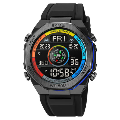 Smart Digital Sports Watch for Men with Multi Function Display and Rugged Outdoor Design