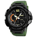 Analog-Digital Watch for Men with Army Green Polyurethane Strap and Round Dial for Casual & Formal Wear