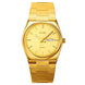 Analog Watch for Men with Gold Stainless Steel Strap and Round Dial for Casual & Formal Wear
