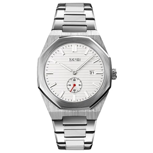 Premium Black Watch for Men – Stainless Steel Strap, Analog Dial with Date Function