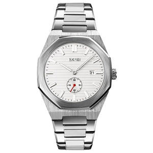 Premium Black Watch for Men – Stainless Steel Strap, Analog Dial with Date Function