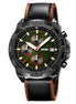 Analog Watch for Men with Black Leather Strap and Round Dial for Casual & Formal Wear