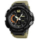 Analog-Digital Watch for Men with Khaki Polyurethane Strap and Round Dial for Casual & Formal Wear