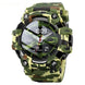 Smart Watch for Men with Army Green Camo Silicone Strap and Round Dial for Casual & Formal Wear