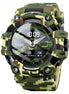 Smart Watch for Men with Army Green Camo Silicone Strap and Round Dial for Casual & Formal Wear