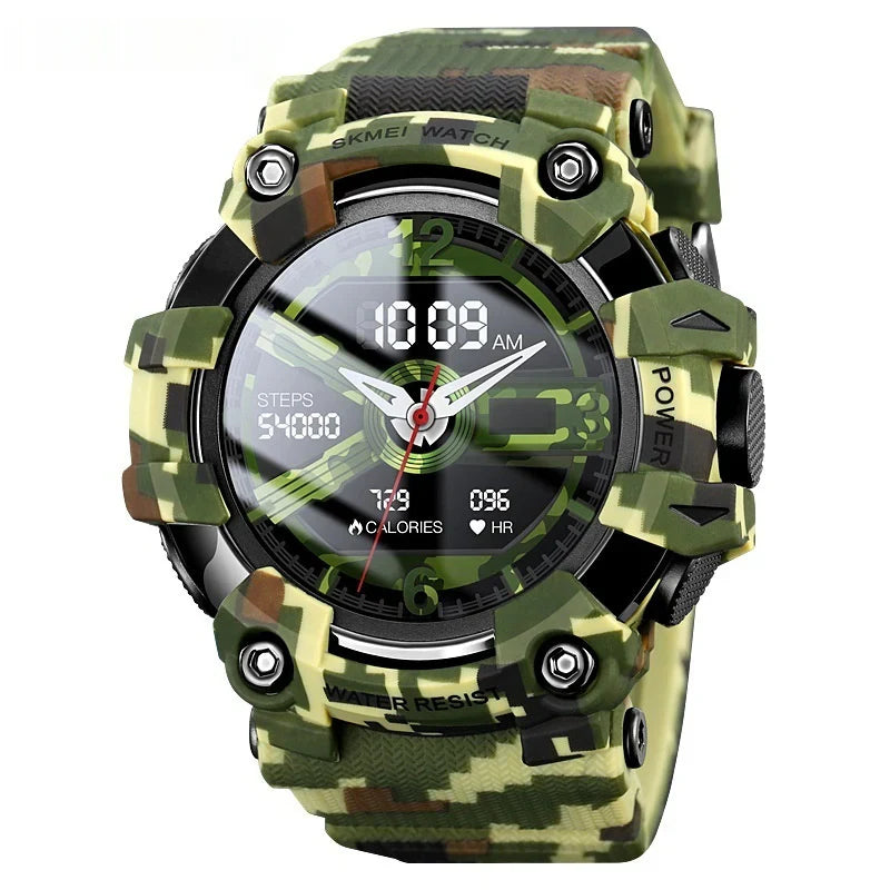 Military Smartwatch - Blue  Bluetooth Call & Health Tracker