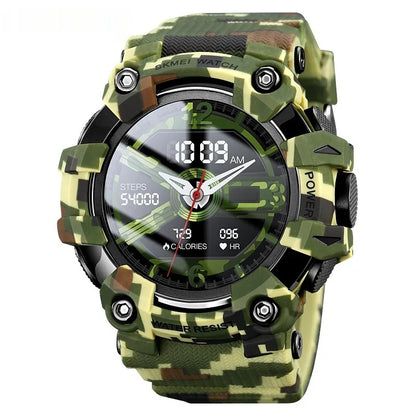 Military Smartwatch - Blue  Bluetooth Call & Health Tracker