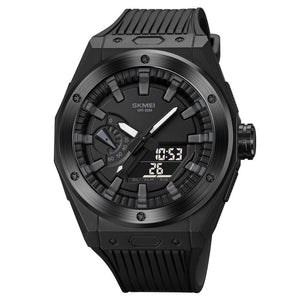 Men's Analog-Digital Sports Watch with Silicone Strap